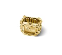 Uhrenring GUESS "MOD HEAVY METAL", gold (goldfarben), Armbanduhren, Damen, Quarzuhr, Damenuhr, Edelstahlringschiene, analog (20813869-0) goldfarben
