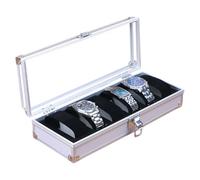 Uhrenständer für Herren, Uhren- und Schmuckbox für Männer - Uhrenbox für Männer aus Aluminiumlegierung, Uhrenbox-Organizer, harte Aufbewahrungsbox