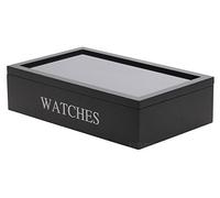 Uhrenbox schwarz Holz B/H/L: ca. 34,2x20,4x8,7 cm