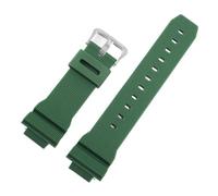 Uhrenzubehör, kompatibel mit Casio G-Shock DW5600 DW6900 G5600 G5700 GW-M5610 GW-5000 GM5610 GWX5600, Silikon-Uhrenarmband, 16 mm(Green Silver)
