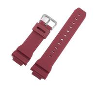 Uhrenzubehör, kompatibel mit Casio G-Shock DW5600 DW6900 G5600 G5700 GW-M5610 GW-5000 GM5610 GWX5600, Silikon-Uhrenarmband, 16 mm(Red silver)