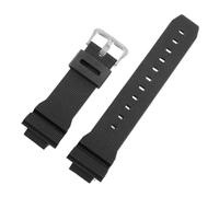 Uhrenzubehör, kompatibel mit Casio G-Shock DW5600 DW6900 G5600 G5700 GW-M5610 GW-5000 GM5610 GWX5600, Silikon-Uhrenarmband, 16 mm(Black Silver)