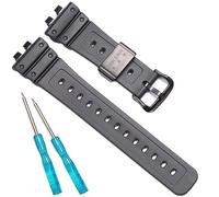 Uhrenzubehör Kompatibel mit Casio gmw-b5000 Ersatzband Herren GMW-B5000 Armband Gummi Wasserdichtes Armband Edelstahl Reifen (Black black steel ring)