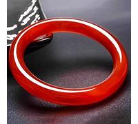 UIBAO Jade Armreif Jade Armband Roter Achat-Jade-Armband Natürlicher Red Jade Armreif Damen Jade Armreifen Jadearmband Für Damen Lady Schmuck Modeaccessoires,63-64mm