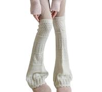 uikios Ausgestellte Beinstulpen, Punk, lange Socken, modische Beinbedeckungen, Strümpfe, süße Beinärmel, Streetwear, Geschenke für Damen und Mädchen, ausgestellte Wärmer, weiß, One size