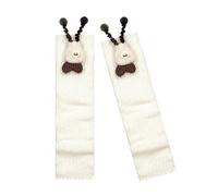 uikios Damen Beinwärmer Winter Gerippte Gestrickte Lange Socken Warme Studenten Mädchen 90er Jahre Boot Party Casual Streetwear Süß Lang, S1, One size