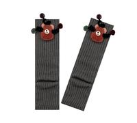 uikios Damen Beinwärmer Winter Gerippte Gestrickte Lange Socken Warme Studenten Mädchen 90er Jahre Boot Party Casual Streetwear Süß Lang, SS4, One size