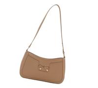 uikios Kleine Umhängetasche für Damen, Schleifen-Design, Retro-Stil, PU-Leder, Handtasche, Unterarm-Geldbörse für den täglichen Gebrauch und Freizeitreisen, khaki, as pics show