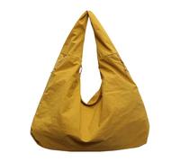 uikios Modische farbige Damentasche mit strukturierten Designs, Schultertasche, lässiger Tragegriff oben, Geldbörse für verschiedene Anlässe, Unterarmtasche, gelb, One Size