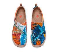 UIN Herren Slip Ons Schuhe Kunst Gemalt Loafer Lässige Wanderschuhe Leichtgewicht Bequeme kunstbemalte Reiseschuhe Toledo I - Art Vision (41)