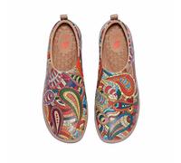 UIN Phoenix Legend Damen Mikrofaser Leder Leicht Sneakers Loafer Schuhe Lässige Wanderschuhe Bemalter Reiseschuh Slip On Schuhe (35.5)