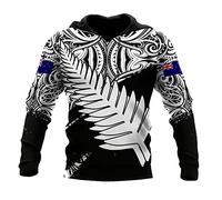 UIOKLMJH 3D Maori Tattoos Printed Graphic Hooded Fashion Streetwear Harajuku Oversized Pullover Tops, Hoodie 01, XL