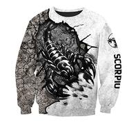 UIOKLMJH Herren-Kapuzenpullover, 3D-Druck, schwarz, Skorpion, Tattoo, Herren, Pullover, Kapuze, Sweatshirt, Hip-Hop-Jacke, Unisex, Streetwear, Sweatshirts, XL