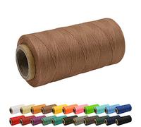Uiopa 1mm x 260m Wachsfaden, 150D Flache Sattlergarn Ledergarn Gewachst, Leder Nähen Faden Gewachste Schnur für Nähprojekte, Buchbinderei, Schuhreparatur, Schmuck