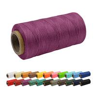 Uiopa 1mm x 260m Wachsfaden, 150D Flache Sattlergarn Ledergarn Gewachst, Leder Nähen Faden Gewachste Schnur für Nähprojekte, Buchbinderei, Schuhreparatur, Schmuck