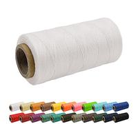 Uiopa 1mm x 260m Wachsfaden, 150D Flache Sattlergarn Ledergarn Gewachst, Leder Nähen Faden Gewachste Schnur für Nähprojekte, Buchbinderei, Schuhreparatur, Schmuck