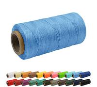 Uiopa 1mm x 260m Wachsfaden, 150D Flache Sattlergarn Ledergarn Gewachst, Leder Nähen Faden Gewachste Schnur für Nähprojekte, Buchbinderei, Schuhreparatur, Schmuck