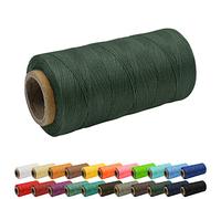 Uiopa 1mm x 260m Wachsfaden, 150D Flache Sattlergarn Ledergarn Gewachst, Leder Nähen Faden Gewachste Schnur für Nähprojekte, Buchbinderei, Schuhreparatur, Schmuck