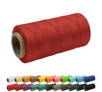 Uiopa 1mm x 260m Wachsfaden, 150D Flache Sattlergarn Ledergarn Gewachst, Leder Nähen Faden Gewachste Schnur für Nähprojekte, Buchbinderei, Schuhreparatur, Schmuck