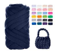 Uiopa Bulky Armstricken Wolle, 500g Dicke Wolle Sperrige Handstrickgarn, Grob Gestrickte Schlauchgarn Häkelwolle Chunky Yarn für Taschen, Decken, Körbe, Haustiernester, DIY-Kunsthandwerk