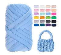 Uiopa Bulky Armstricken Wolle, 500g Dicke Wolle Sperrige Handstrickgarn, Grob Gestrickte Schlauchgarn Häkelwolle Chunky Yarn für Taschen, Decken, Körbe, Haustiernester, DIY-Kunsthandwerk