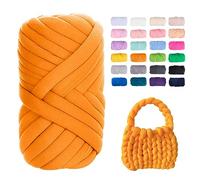 Uiopa Bulky Armstricken Wolle, 500g Dicke Wolle Sperrige Handstrickgarn, Grob Gestrickte Schlauchgarn Häkelwolle Chunky Yarn für Taschen, Decken, Körbe, Haustiernester, DIY-Kunsthandwerk