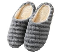 UJEDFHV Herren Hausschuhe Männer Hausschuhe Winter Plüsch Warme Hause Schuhe Frauen Pelz Slipper Innen Stille Komfort Boden Rutschen Schlafzimmer(Style2-dark gray,40-41(fit 39-40))