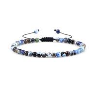 UJEDFHV Perlenarmbänder Naturstein geflochtene Armbänder Perlen verstellbare Seilarmbänder Männer Frauen Charm Schmuck 6mm Perlenarmband(Color-07)