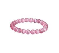 UJEDFHV Perlenarmbänder Naturstein Runde Perlenarmbänder Damen Trendy 6 8 10mm Elastisches Seil Armband Yoga Schmuck(Beads 6mm,Dark Pink)
