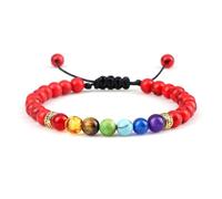 UJEDFHV Perlenarmbänder Perlen Bettelarmband for Frauen Männer 6mm Naturstein Armband Paar Yoga Schmuck(Color11)