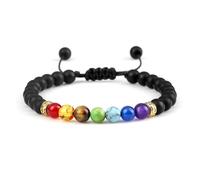 UJEDFHV Perlenarmbänder Perlen Bettelarmband for Frauen Männer 6mm Naturstein Armband Paar Yoga Schmuck(Color3)