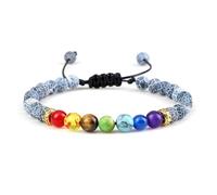 UJEDFHV Perlenarmbänder Perlen Bettelarmband for Frauen Männer 6mm Naturstein Armband Paar Yoga Schmuck(Color6)