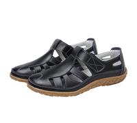 UK Sandalen mit geschlossenem Zehenbereich für Damen, weite Passform, athletisch, zum Hineinschlüpfen, bequeme Aussparungen, Wandern, Touch-Close-Riemen, Sommerschuhe, Damenschuhe, Schwarz , 37.5 EU