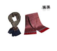 UK_Stone 100% Seide Paisley Blumen Halstuch Herren Schal (##3)