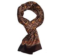 UK_Stone 100% Seide Paisley Blumen Halstuch Herren Schal (Paisley # 4 Kaffee)
