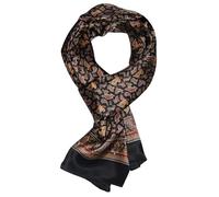 UK_Stone 100% Seide Paisley Blumen Halstuch Herren Schal (Paisley # 4 Schwarz)