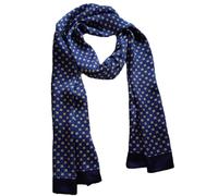 UK_Stone 100% Seide Paisley Blumen Halstuch Herren Schal (Vintage Blumen #1 Dunkelblau)