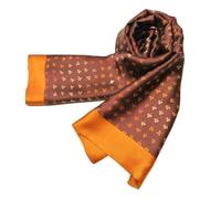 UK_Stone Doppelschichtiger Seidenschal für Herren Gr. One size, Orange Kleeblatt