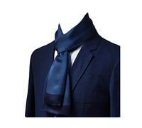 UK_Stone Halstuch Herren 100% Seide Schal Vintage Pattern Seidenschal Herrenschal, (Geflochtenes Pattern #2 Dunkelblau)