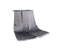 UK_Stone Halstuch Herren 100% Seide Schal Vintage Pattern Seidenschal Herrenschal, (Kariert Blumen Pattern Grau)