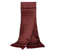 UK_Stone Halstuch Herren 100% Seide Schal Vintage Pattern Seidenschal Herrenschal, (Vintage Blumen Pattern #3 Weinrot)