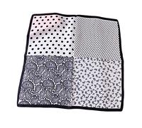 UK_Stone Herren Paisley Muster Bandana Halstuch 100% Seide Krawatte Anzug Taschenhandtuch Multifunktionstuch 50 * 50cm (Z_Pattern #4 Weiß)