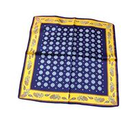 UK_Stone Herren Paisley Muster Bandana Halstuch 100% Seide Krawatte Anzug Taschenhandtuch Multifunktionstuch 50 * 50cm (Z_Pattern #6 Dunkelblau)