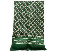 UK_Stone Klassisch Seidenschal Bambus Blogger Karo Kariert Halstuch Herren Schal Grün