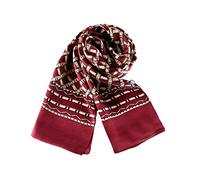 UK_Stone Klassisch Seidenschal Bambus Blogger Karo Kariert Halstuch Herren Schal Rot