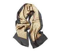 UK_Stone Klassisch Seidenschal Block Quadrat Halstuch Herren Schal Beige Diamant