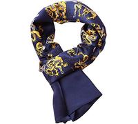 UK_Stone Klassisch Seidenschal Drache Blau Halstuch Herren Schal