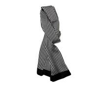 UK_Stone Klassisch Seidenschal Schwarzweiß Halstuch Herren Schal Schwarz Weiß Hahnentritt Houndstooth