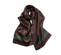 UK_Stone Klassisch Seidenschal Steigbügel Braun Halstuch Herren Schal Paisley Block Diamant