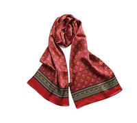 UK_Stone Klassisch Seidenschal Steigbügel Rot Halstuch Herren Schal Paisley Block Diamant